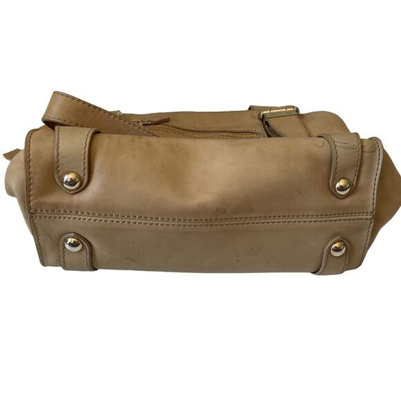 Jimmy Choo Parker Shoulder Bag Calfskin Leather Made in Italy Tan Neutral GUC - Picture 12 of 16
